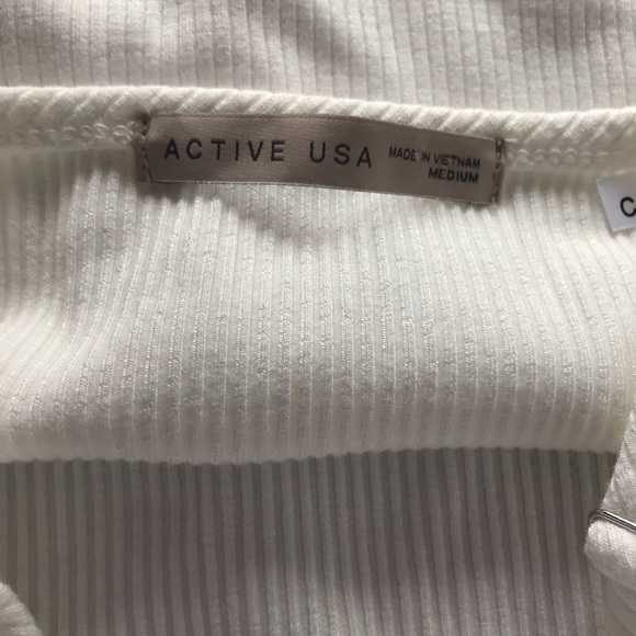 Active USA - White Criss Cross Back bodysuit - Picture 5 of 5